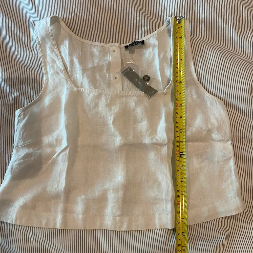 NWT Jcrew square neck button bank tank small - Picture 8 of 9